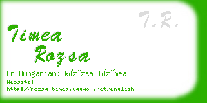 timea rozsa business card